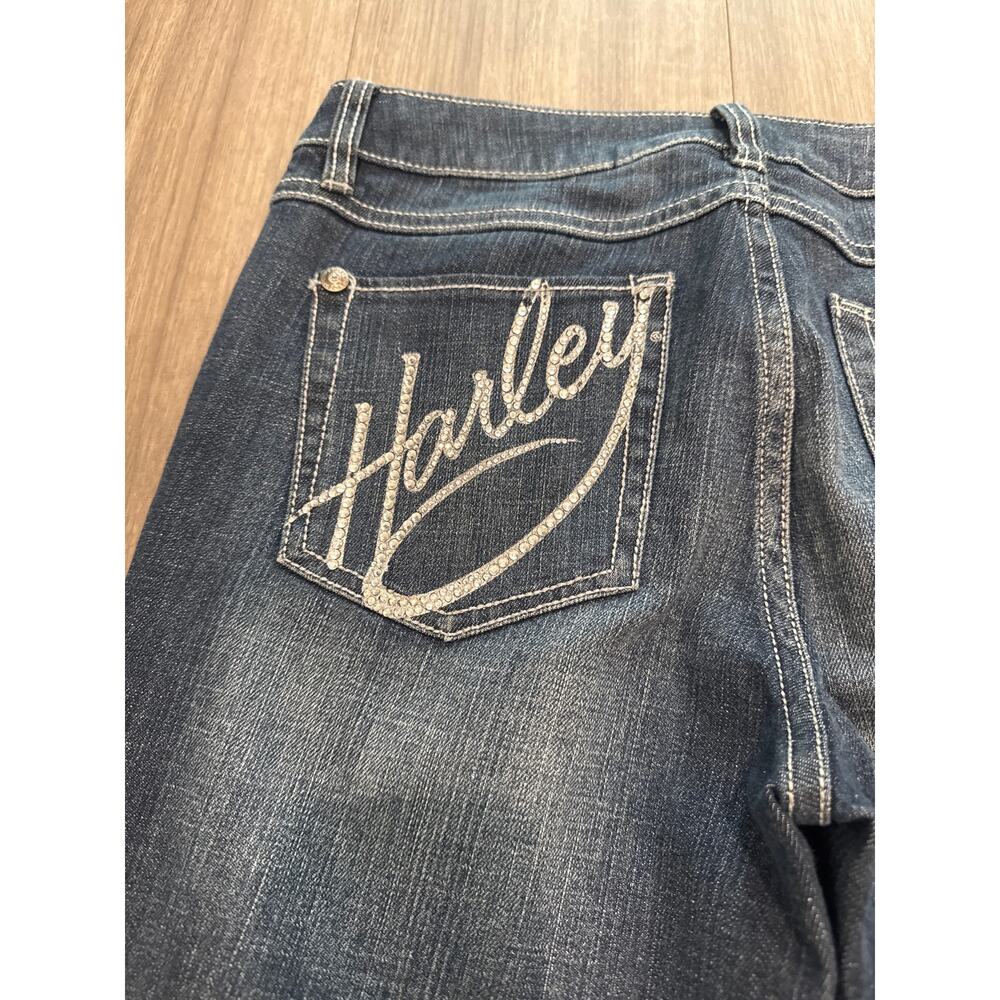 Harley Davidson Blue Bootcut Jeans Women's Size 8 - Picture 9 of 12